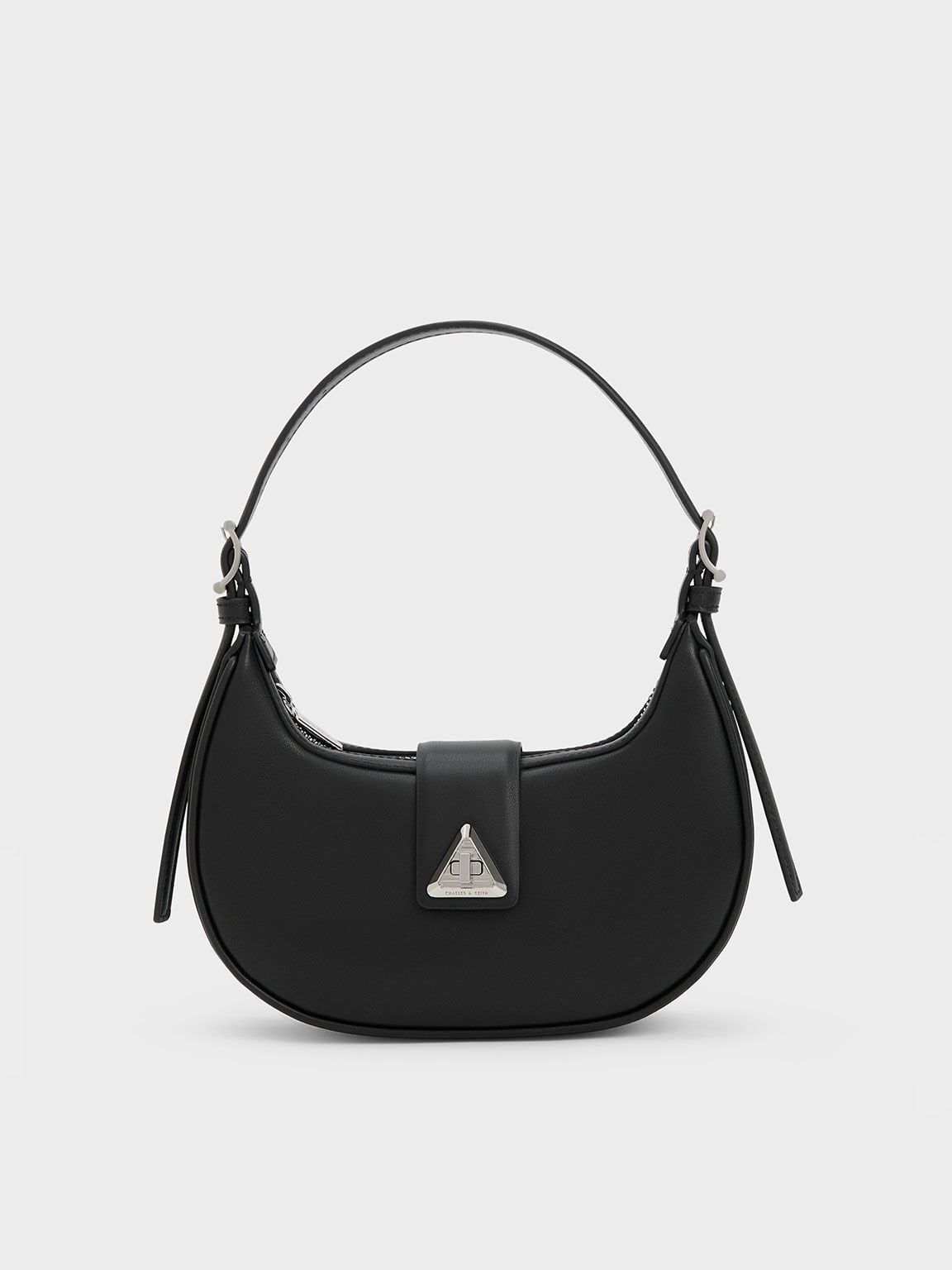 Trice Metallic Accent Belted Shoulder Bag
- Noir