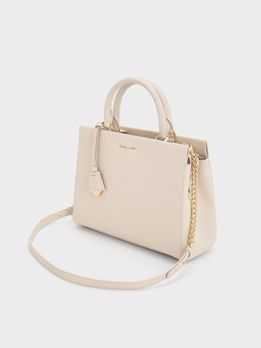 Mirabelle Structured Top Handle bag
- Ivory