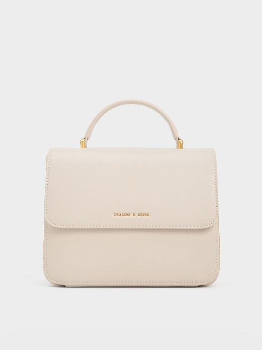 Octavia Front Flap Top Handle Bag
- Ivory