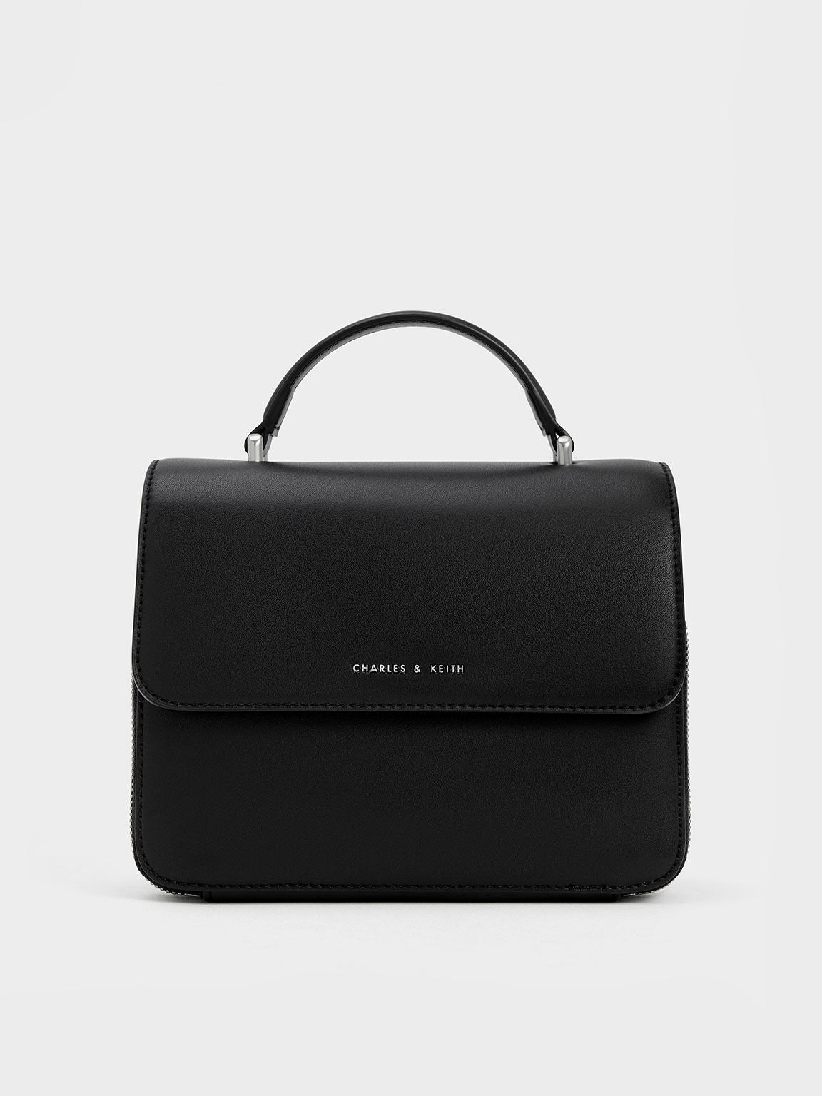 Octavia Front Flap Top Handle Bag
- Noir