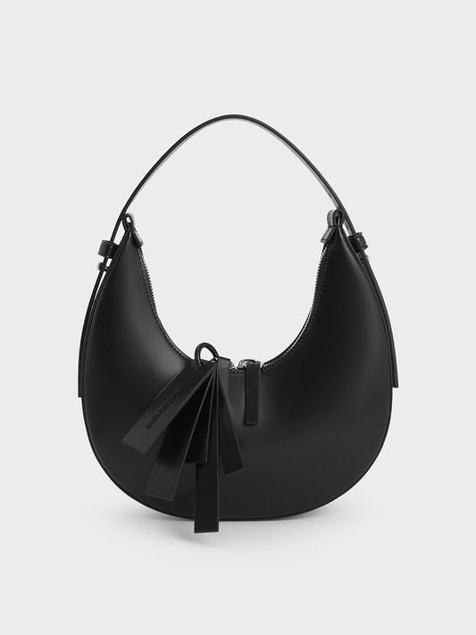 Carey Crescent Hobo Bag
- Noir