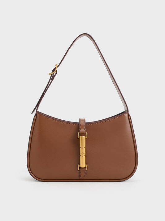 Cesia Metallic Accent Shoulder Bag
- Chocolate