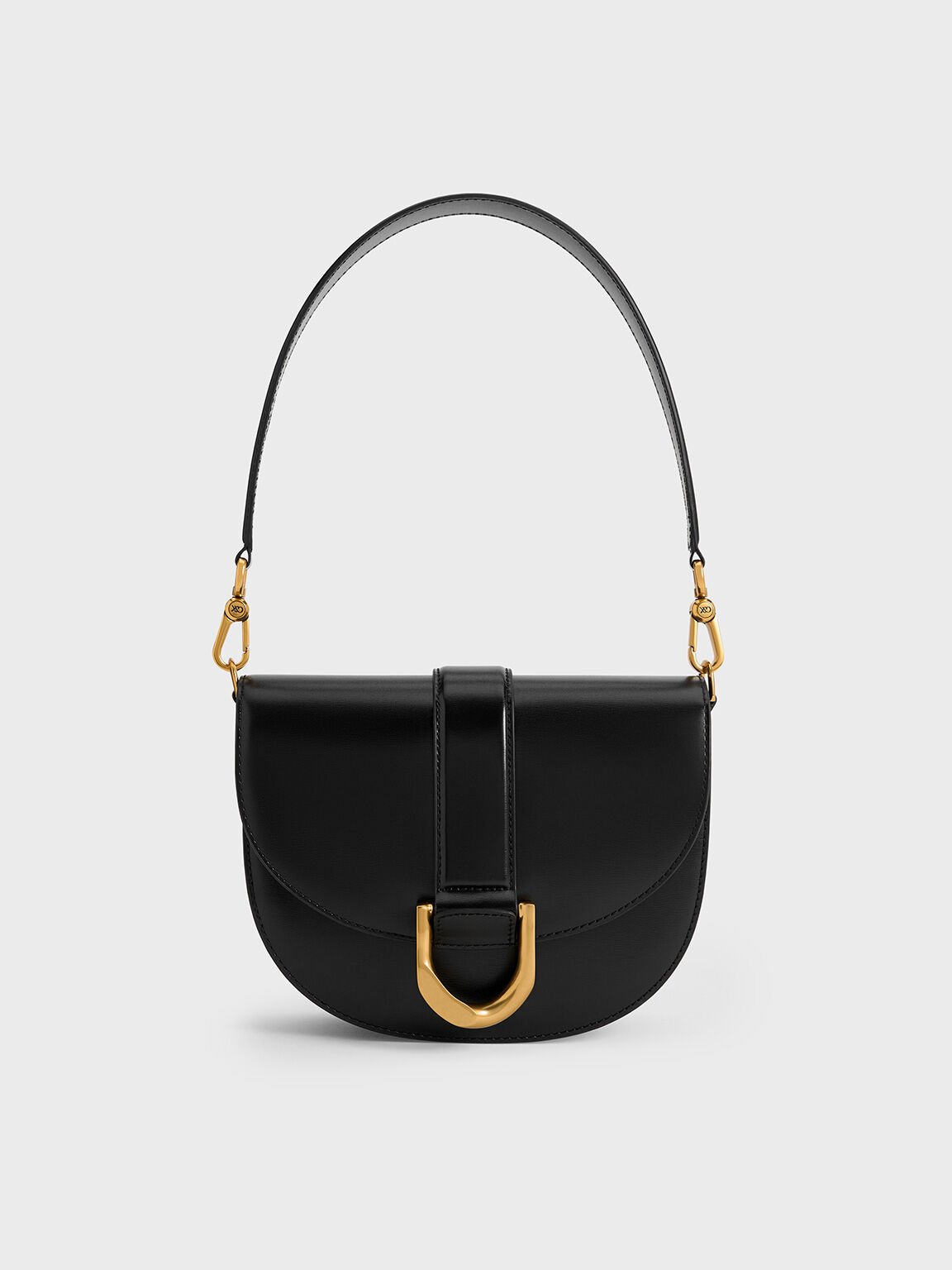 Gabine Leather Saddle Bag
- Black