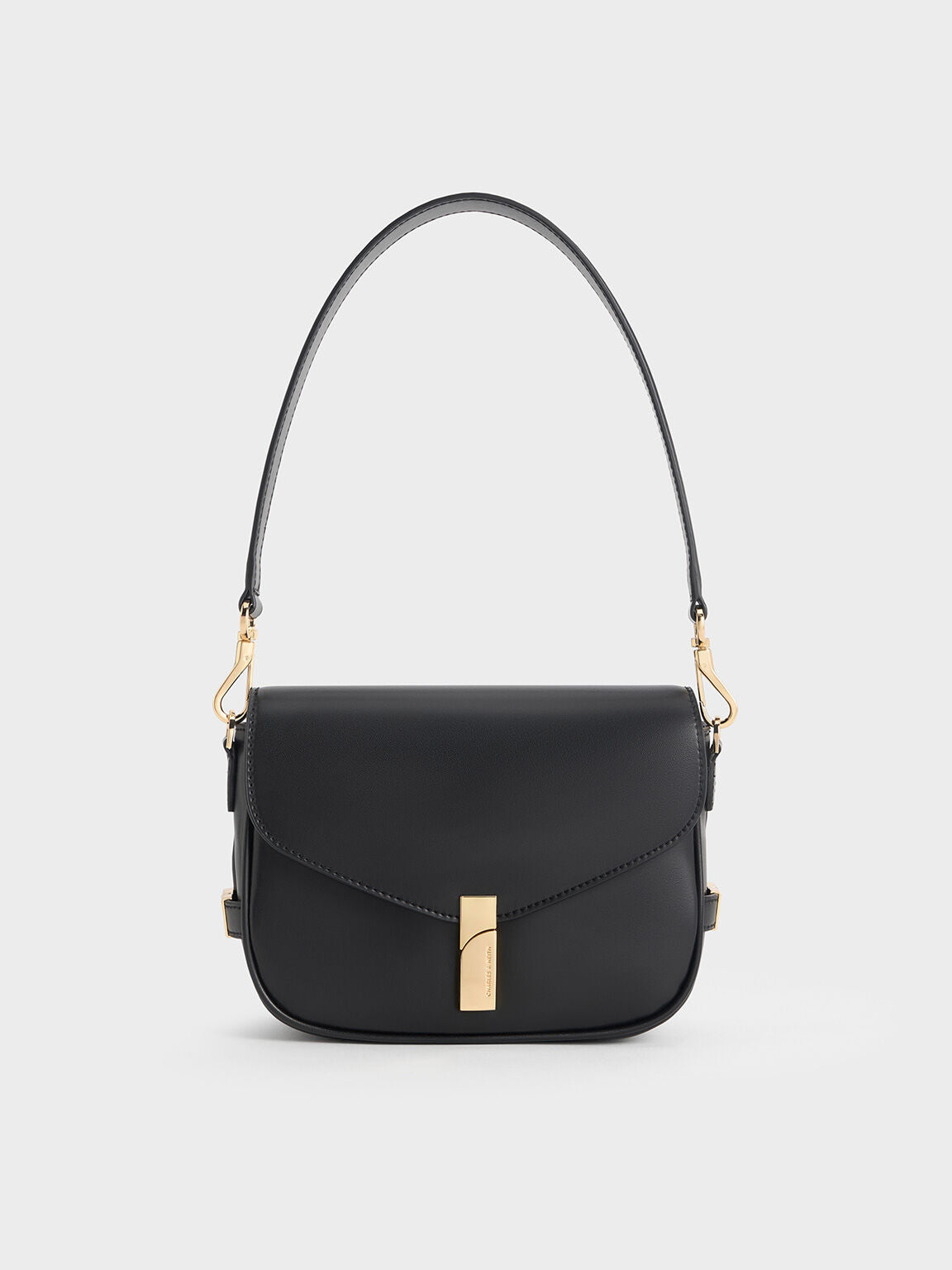 Aurelia Metallic-Accent Saddle Bag
- Black