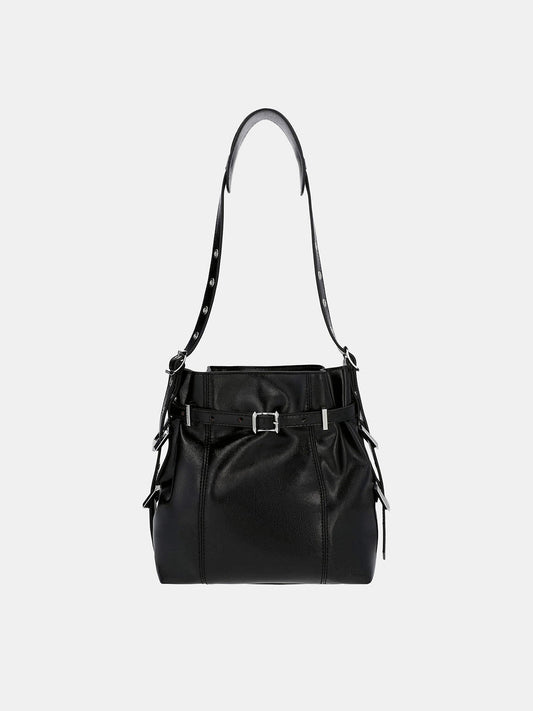 Bryna Belted Bucket Bag
- Noir