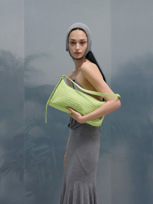 Textured Elongated Shoulder Bag
- Zesty Green