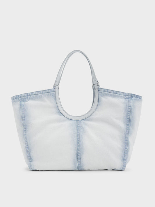 Ivette Denim Tote Bag
- Light Washed Denim