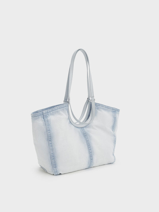 Ivette Denim Tote Bag
- Light Washed Denim