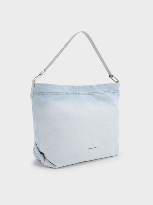 Sianna Denim Slouchy Hobo Bag
- Light Washed Denim