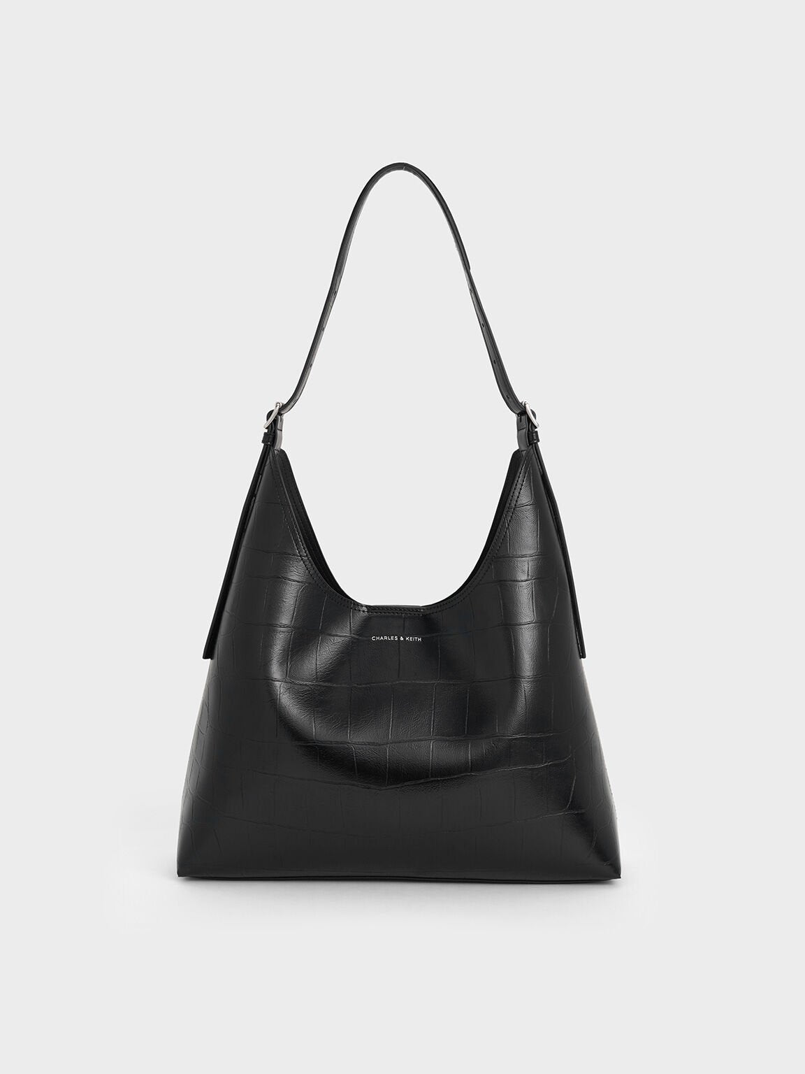 Liv Croc-Effect Hobo Bag
- Noir