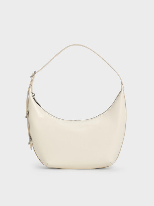 Bryna Curved Hobo Bag
- Cream