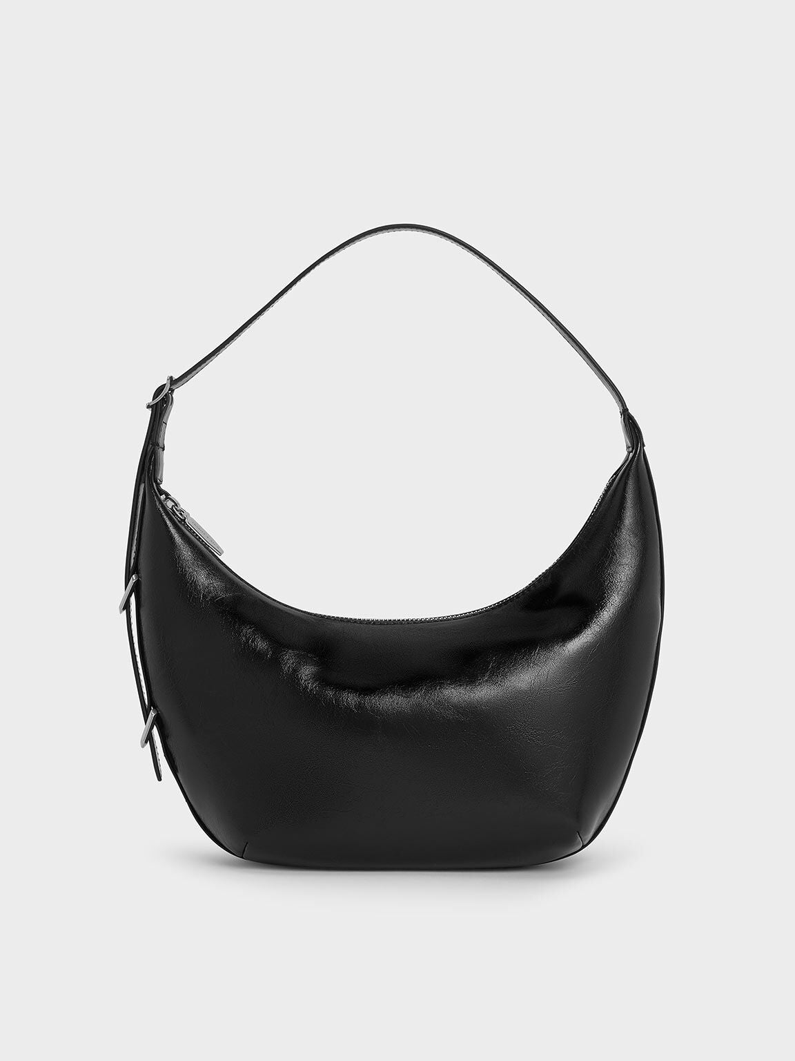 Bryna Curved Hobo Bag
- Noir