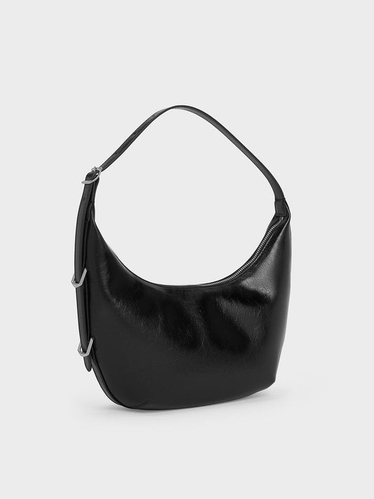 Bryna Curved Hobo Bag
- Noir