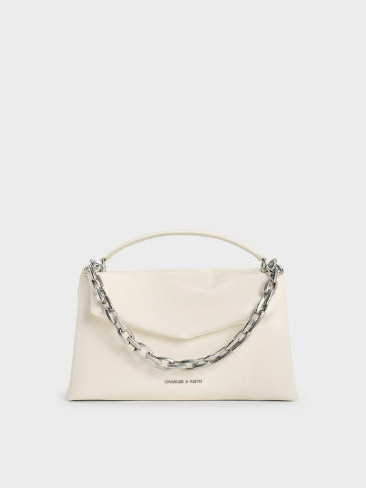 Andromeda Chunky-Chain Top Handle Bag
- Cream