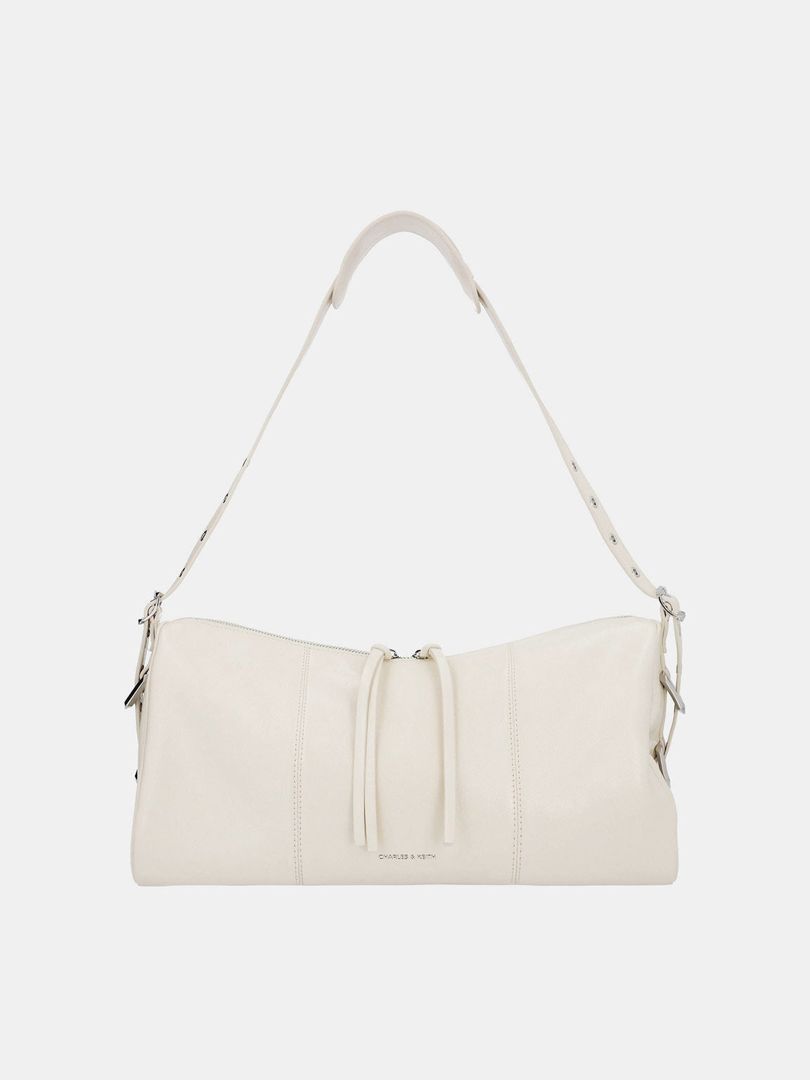 Bryna Panelled Grommet-Strap Crossbody Bag
- Cream