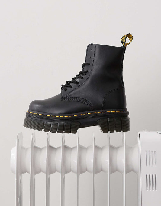 Dr Martens Audrick 8 eye lace up boot with chunky sole in black