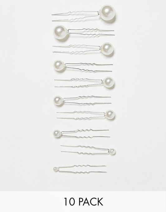 Easilocks Pearl Collection Hair Pins - 10 Pack