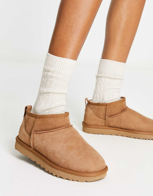 UGG Classic ultra mini boots in chestnut