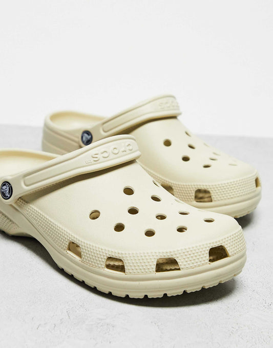 Crocs  unisex classic clogs in bone