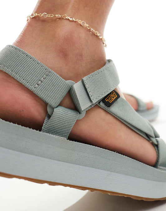 Teva Universal midform chunky sandals in wrought iron/ pearl blue