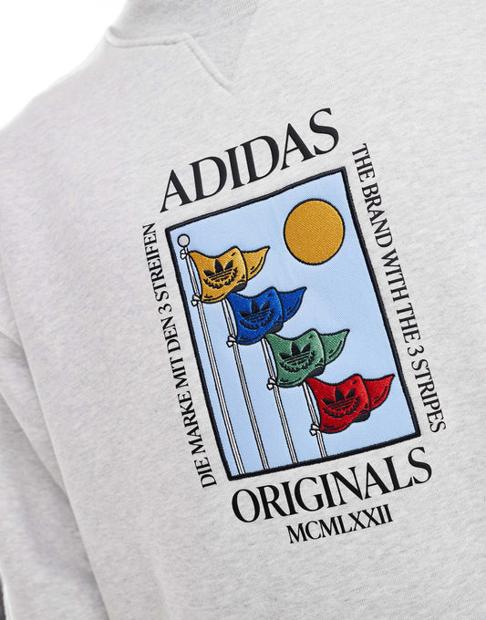 سويت شيرت adidas Originals مطرز للجنسين