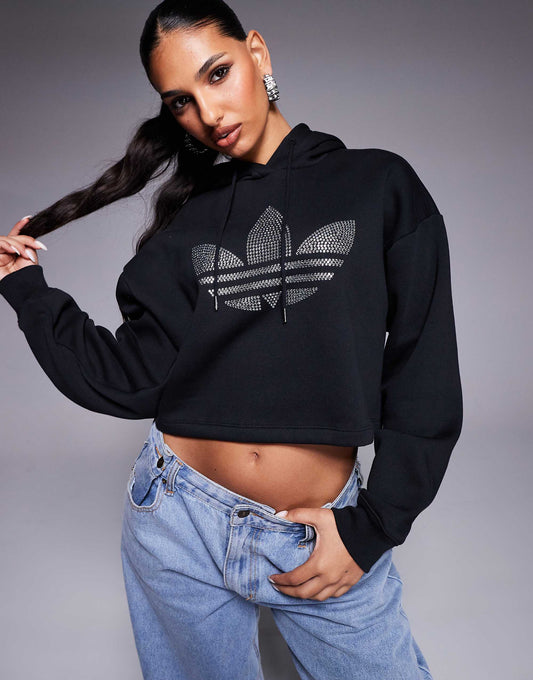 هودي من adidas Originals مع تفاصيل ماسية للشعار