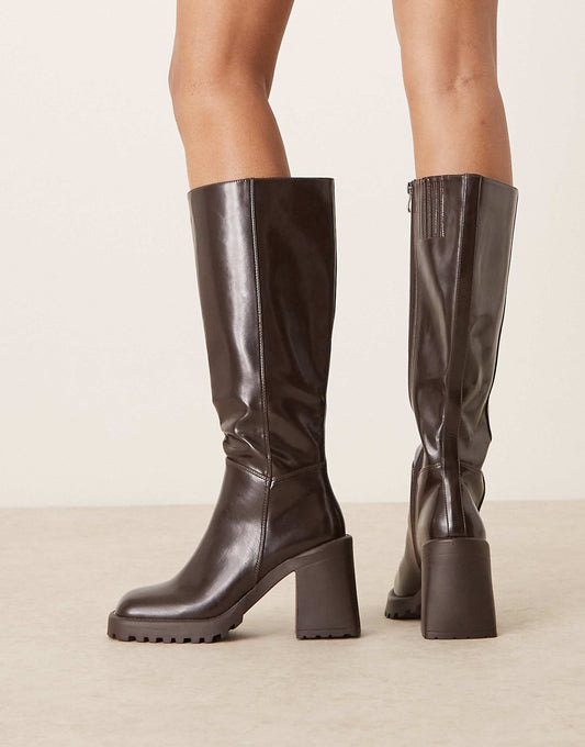 RAID Mayah knee boots in brown