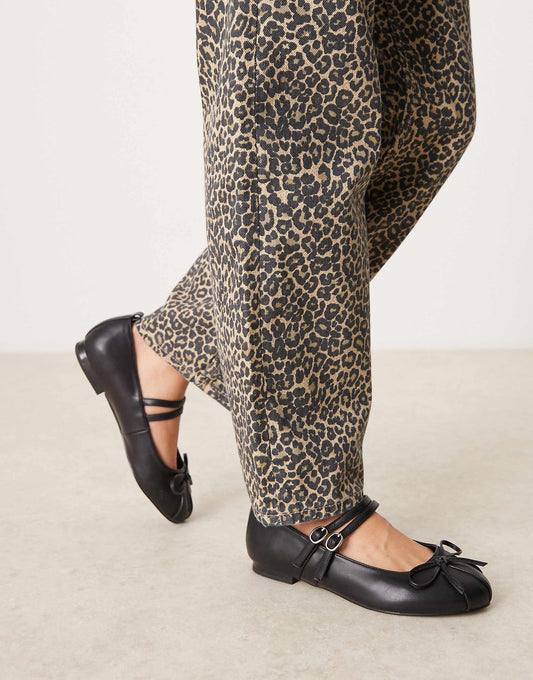 RAID Wide Fit Idol mary jane ballet flats in black
