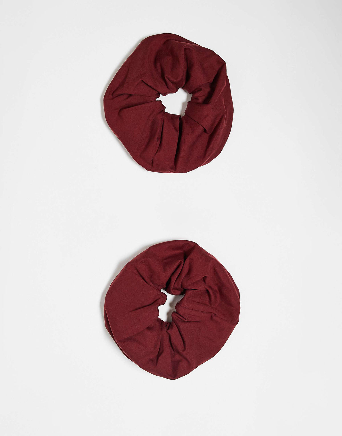 4505 soft touch yoga hair scrunchie 2 pack in burgundy
