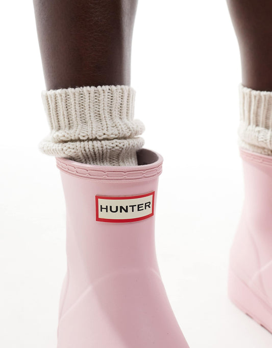 Hunter short playboot wellington in pink