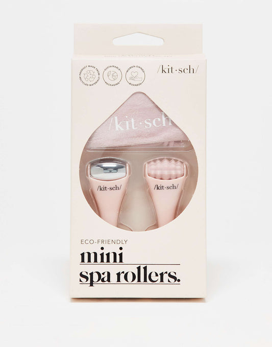 Kitsch Plastic Mini Spa Rollers 2pc Set - Blush