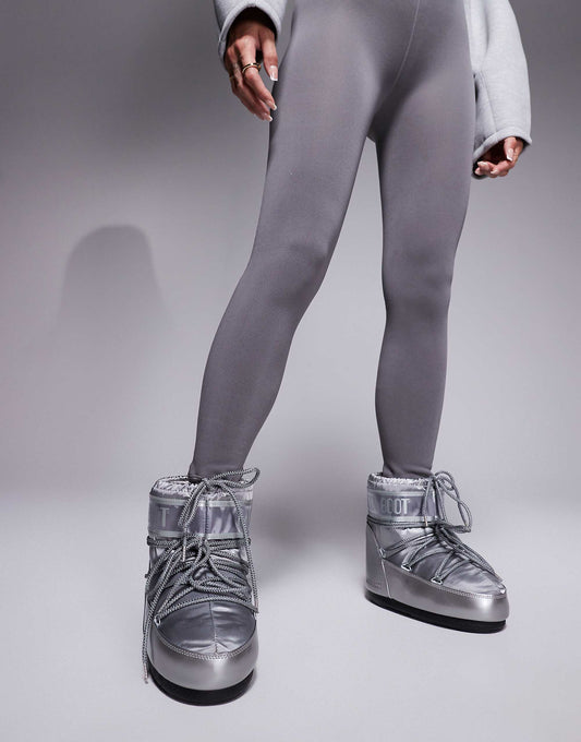 Moonboot Icon low boots in silver