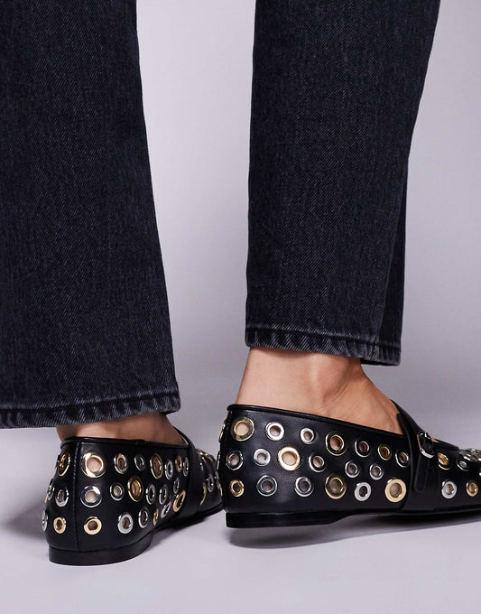 Steve Madden Rejoice-S eyelet ballet flats in black