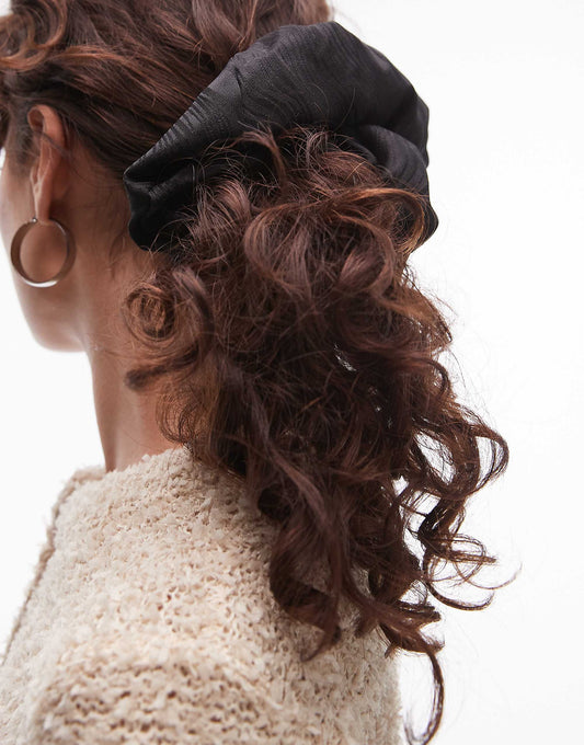 & Other Stories moire scrunchie in black