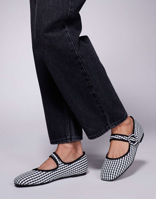 Public Desire Griffin mary jane ballet flats in gingham