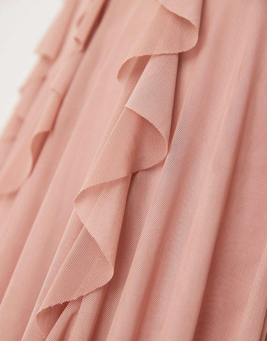 تنورة بحافة Hanky بلون Blush من Miss Selfridge