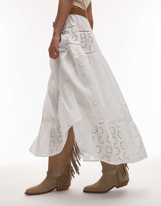 Bronx Kendr-a tassel western knee boots in oatmilk washed suede