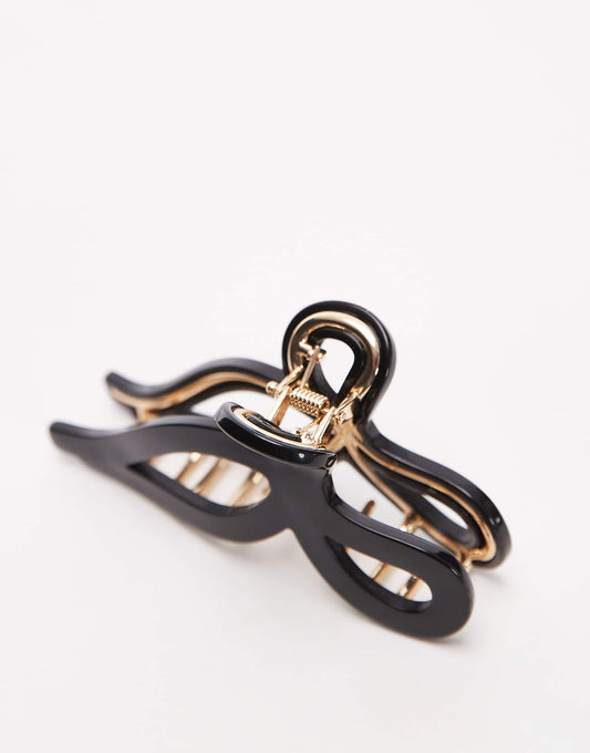 & Other Stories bow hair claw clip in black