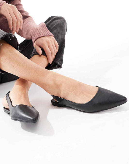 Cotton On prima slingback ballerina in black