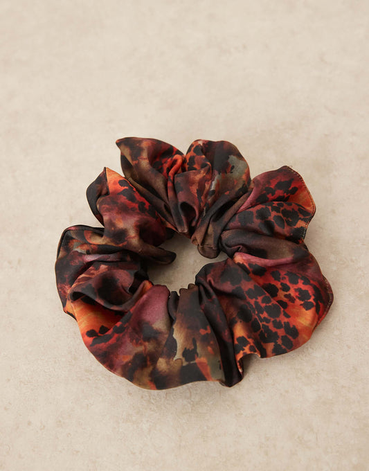 Isabelle Pennington-Edmead scrunchie in tiger shell print