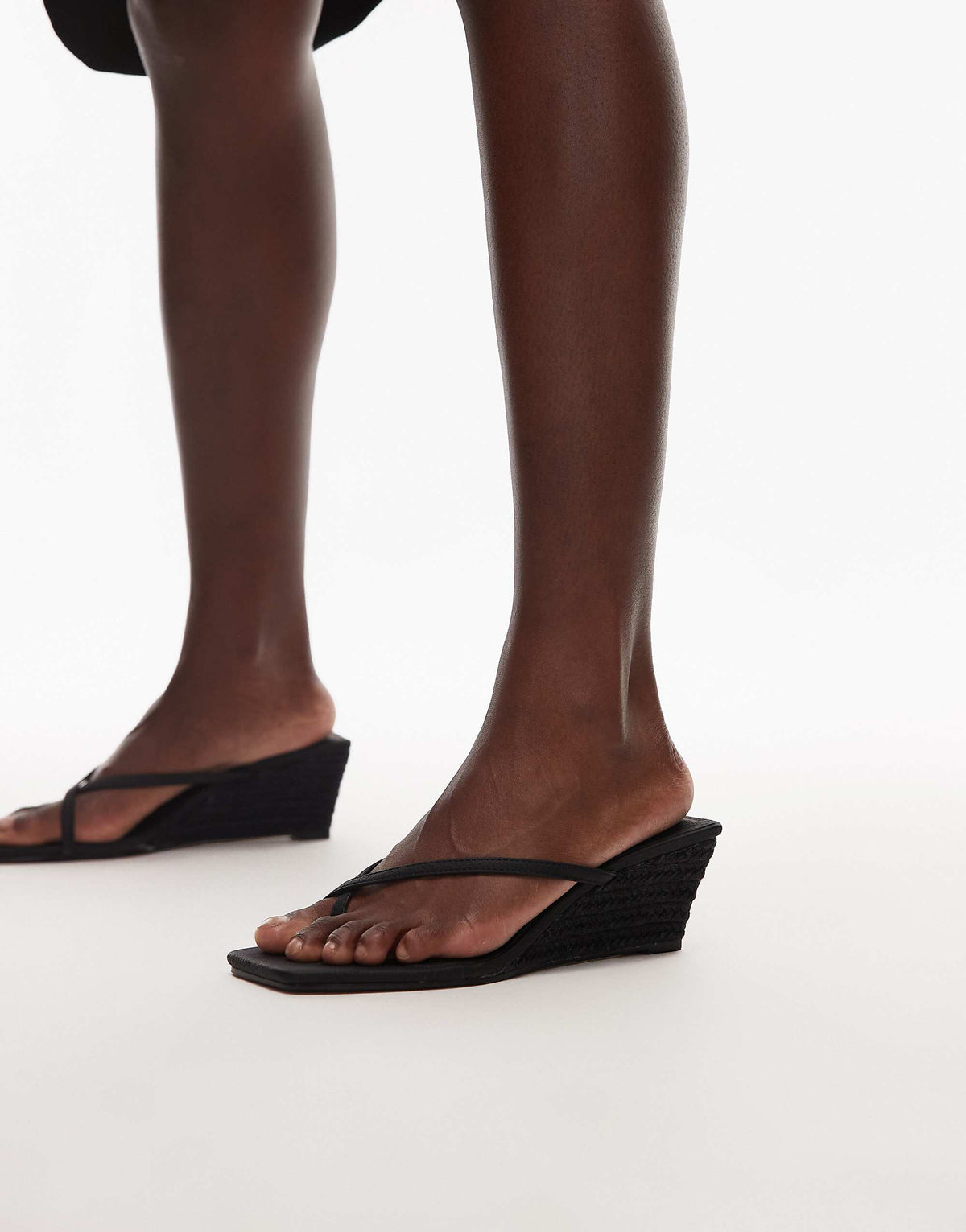 Topshop Hannah wedge heel in black