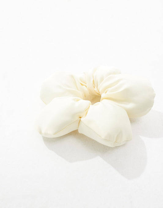 Glamorous flower hair scrunchie in yellow