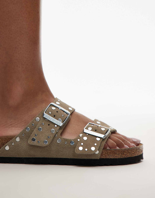 Birkenstock Arizona rivet sandal in taupe