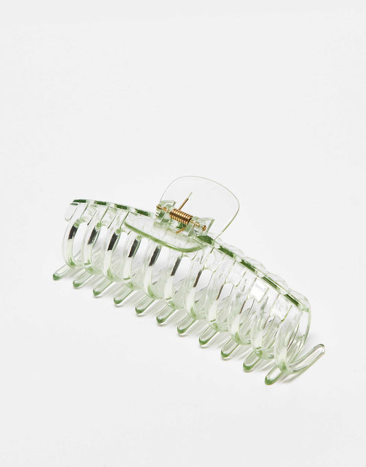 Reclaimed Vintage oversized claw clip in green