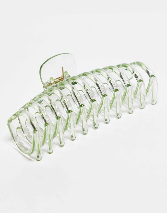 Reclaimed Vintage oversized claw clip in green
