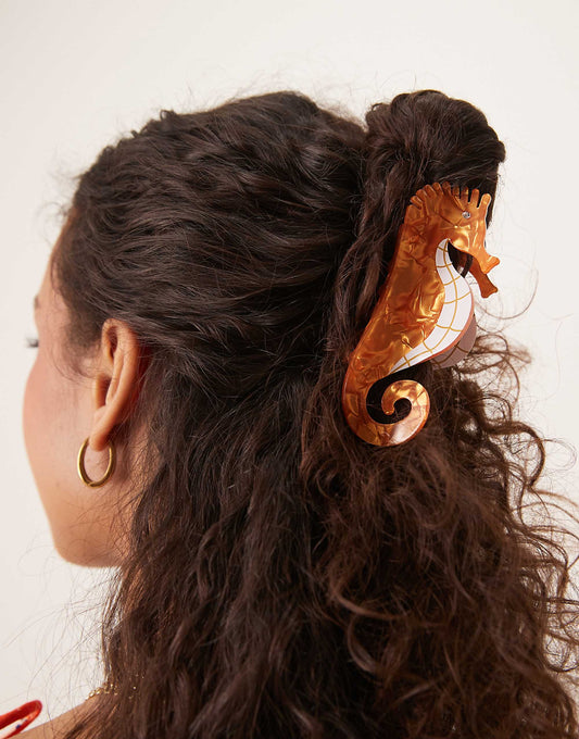 Accessorize seahorse hair claw in orange