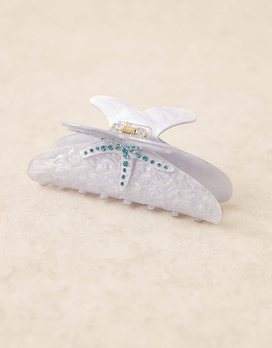 Accessorize large starfish hair claw in blue