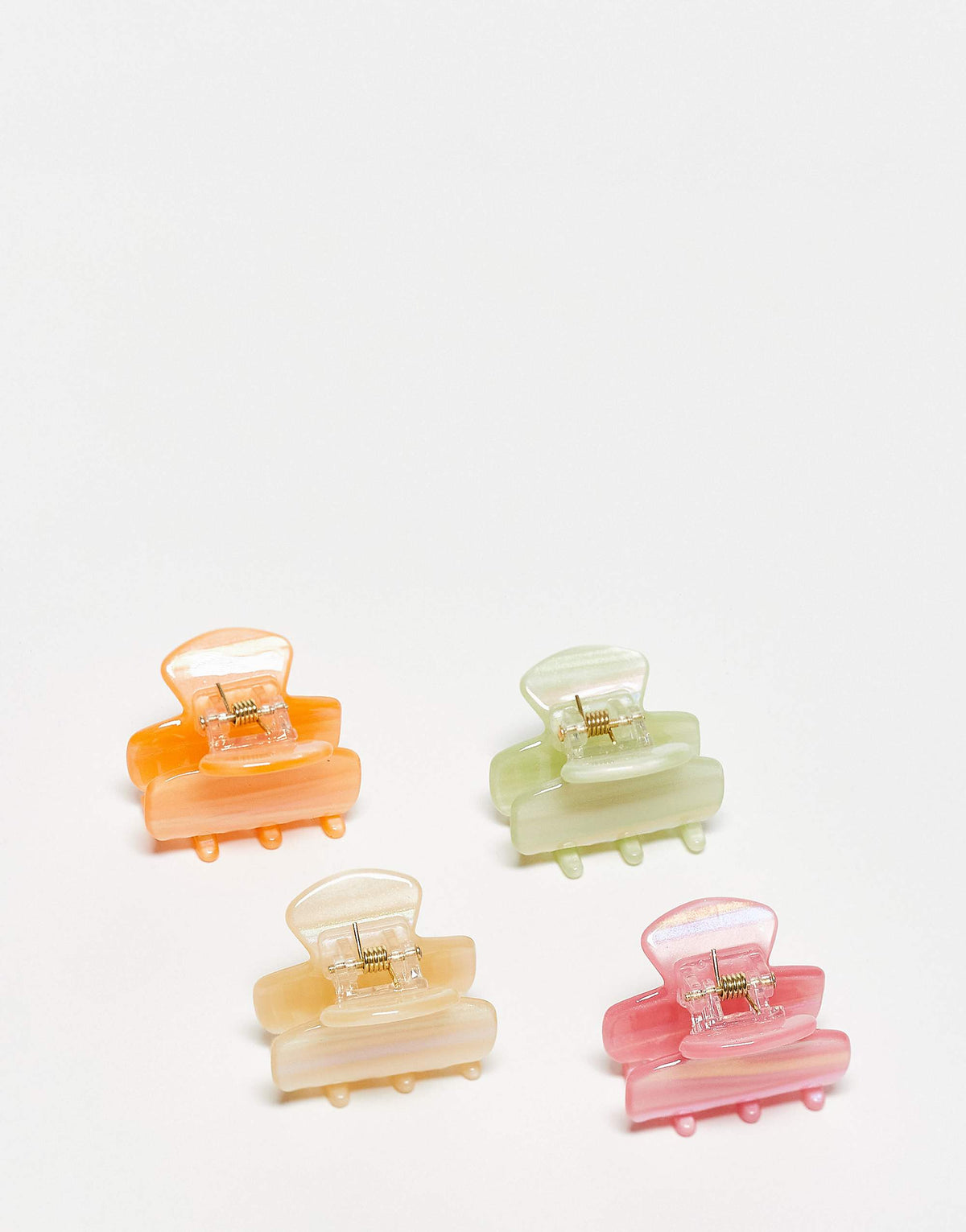 Accessorize small hair claw 4 pack in multi