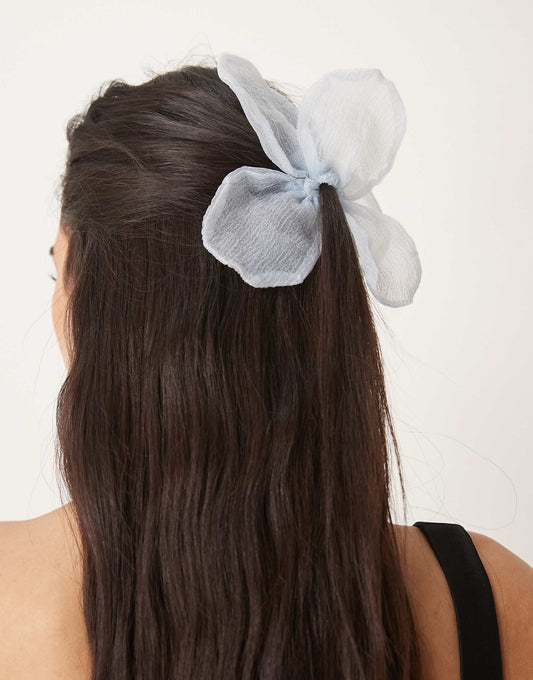 Sui Ava buttercup floral hair scrunchie in blue