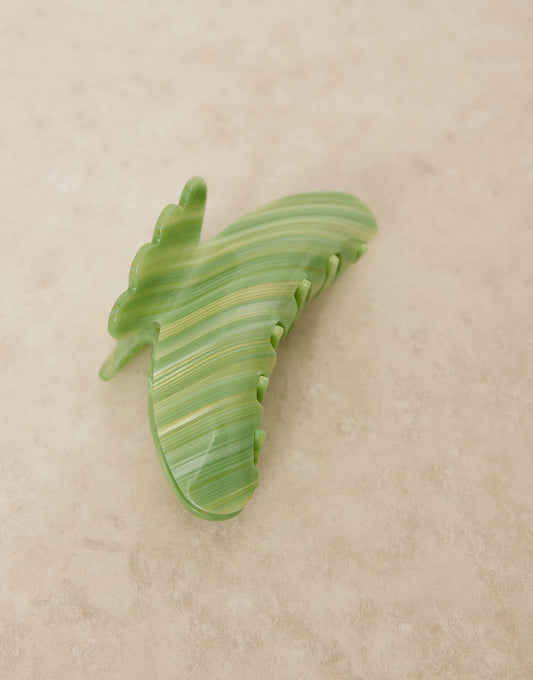 Sui Ava flash big mini hair claw in green